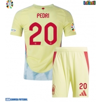 Camisa de Futebol Espanha Pedri Gonzalez #20 Equipamento Secundário Infantil Europeu 2024 Manga Curta (+ Calças curtas)